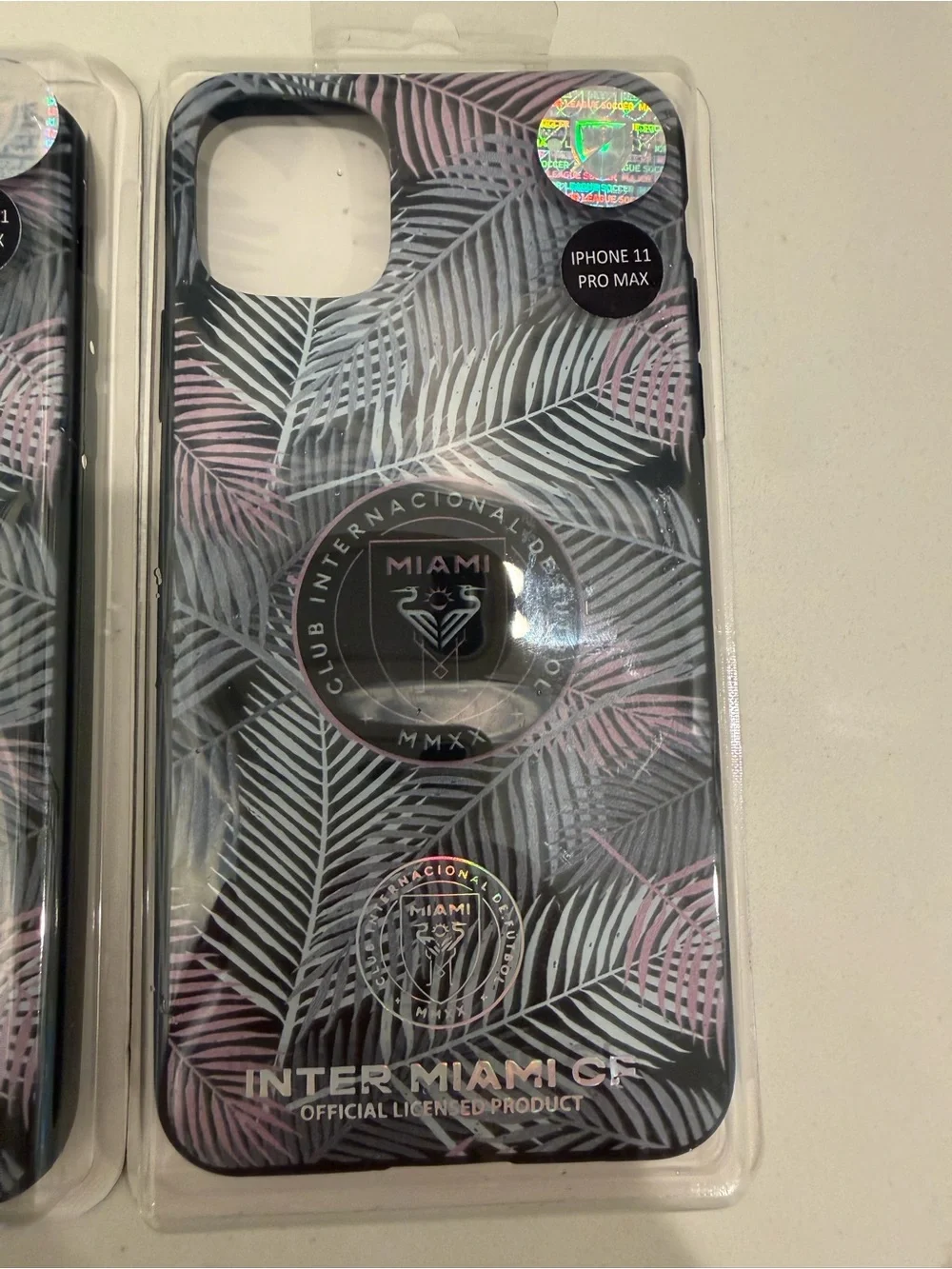Inter Miami CF Black/Pink iPhone Palm Trees Soft Matte Case iPhone 11 Pro Max